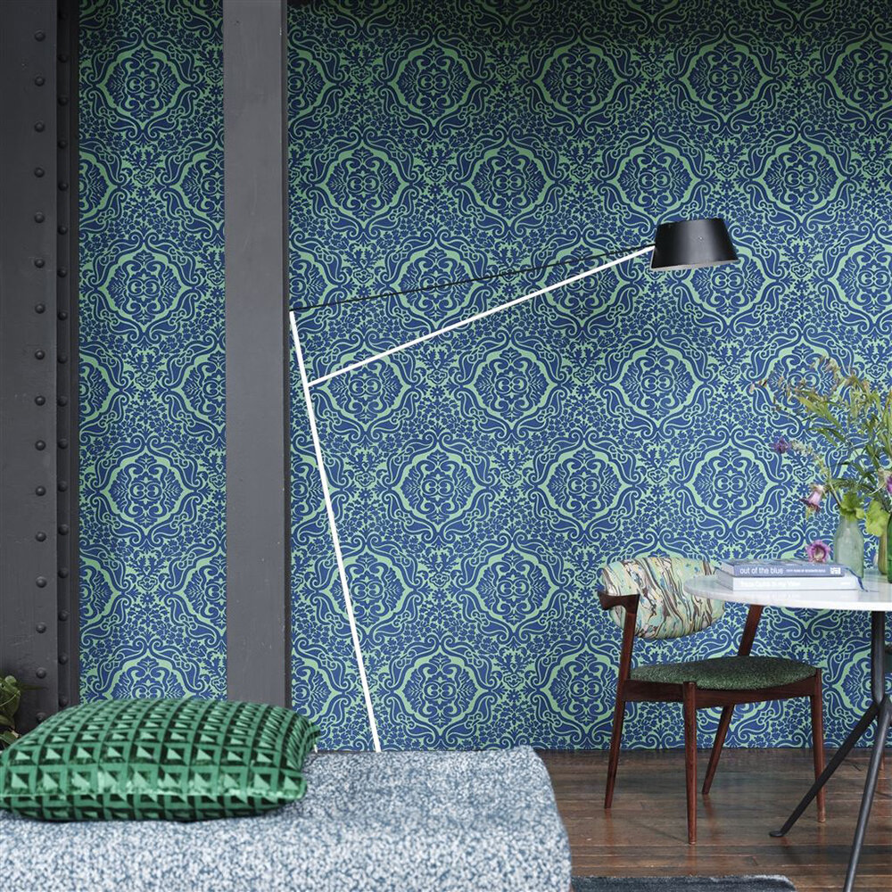 Fioravanti  Wallpaper - Cobalt - by Designers Guild
