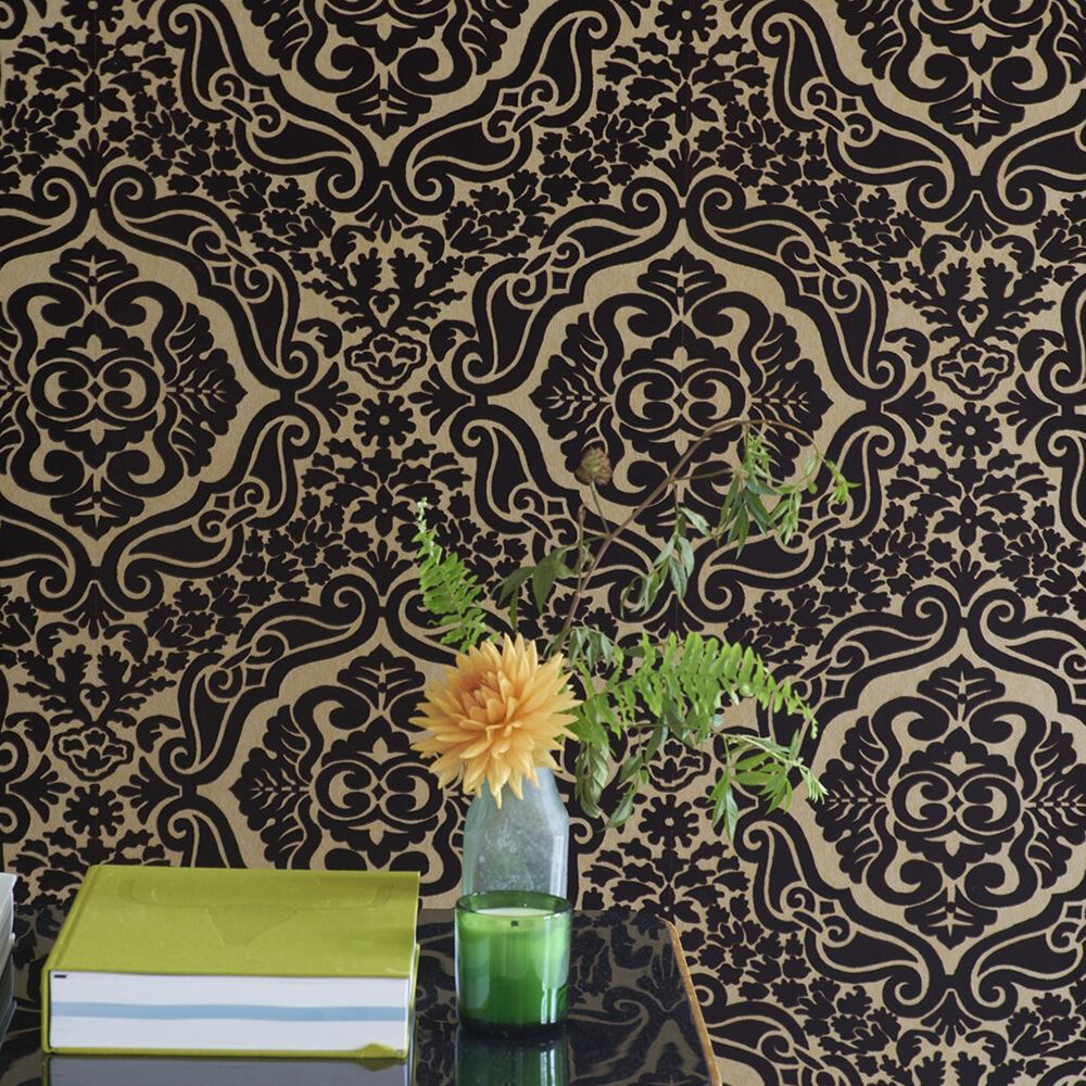 Fioravanti  Wallpaper - Espresso - by Designers Guild