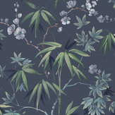 Jasmine Garden Wallpaper - Navy - by Arthouse. Click for more details and a description.