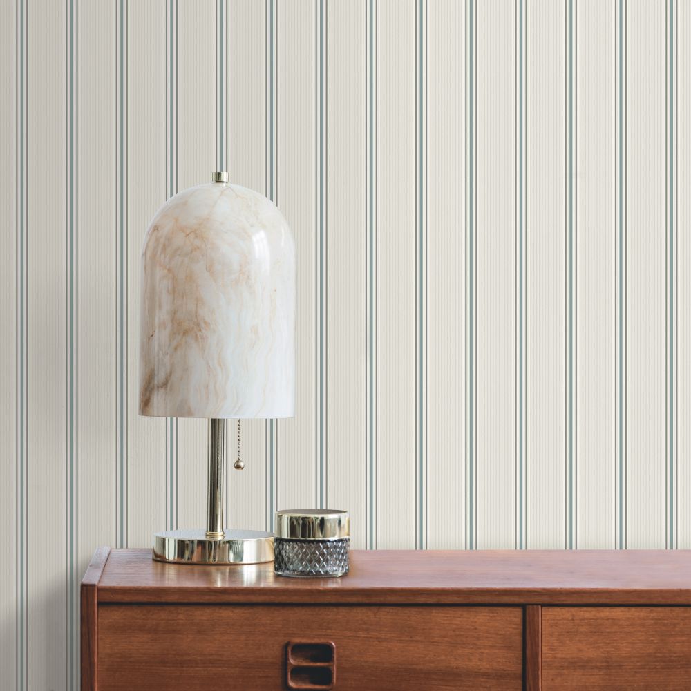 Suitcase Stripe Wallpaper - Ivory - by Ted Baker
