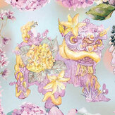 Snapdragon Mural - Pink / Gold - by Hattie Lloyd. Click for more details and a description.
