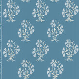 Maharani Block Print Wallpaper - Jaipur Blue - by Barneby Gates. Click for more details and a description.