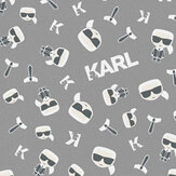 Ikonik Wallpaper - Grey - by Karl Lagerfeld. Click for more details and a description.