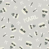 Ikonik Wallpaper - Light Grey - by Karl Lagerfeld. Click for more details and a description.