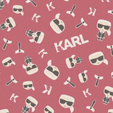 Ikonik Wallpaper - Red - by Karl Lagerfeld. Click for more details and a description.