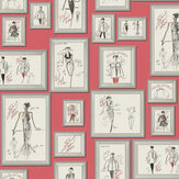 Sketch Wallpaper - Red - by Karl Lagerfeld. Click for more details and a description.