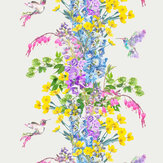 Hummingbird Wallpaper - Stone - by Lola Design. Click for more details and a description.