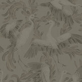 Dancing Crane Wallpaper - Earthy Brown - by Boråstapeter. Click for more details and a description.