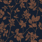 Luna Wallpaper - Navy / Gold - by Graham & Brown. Click for more details and a description.