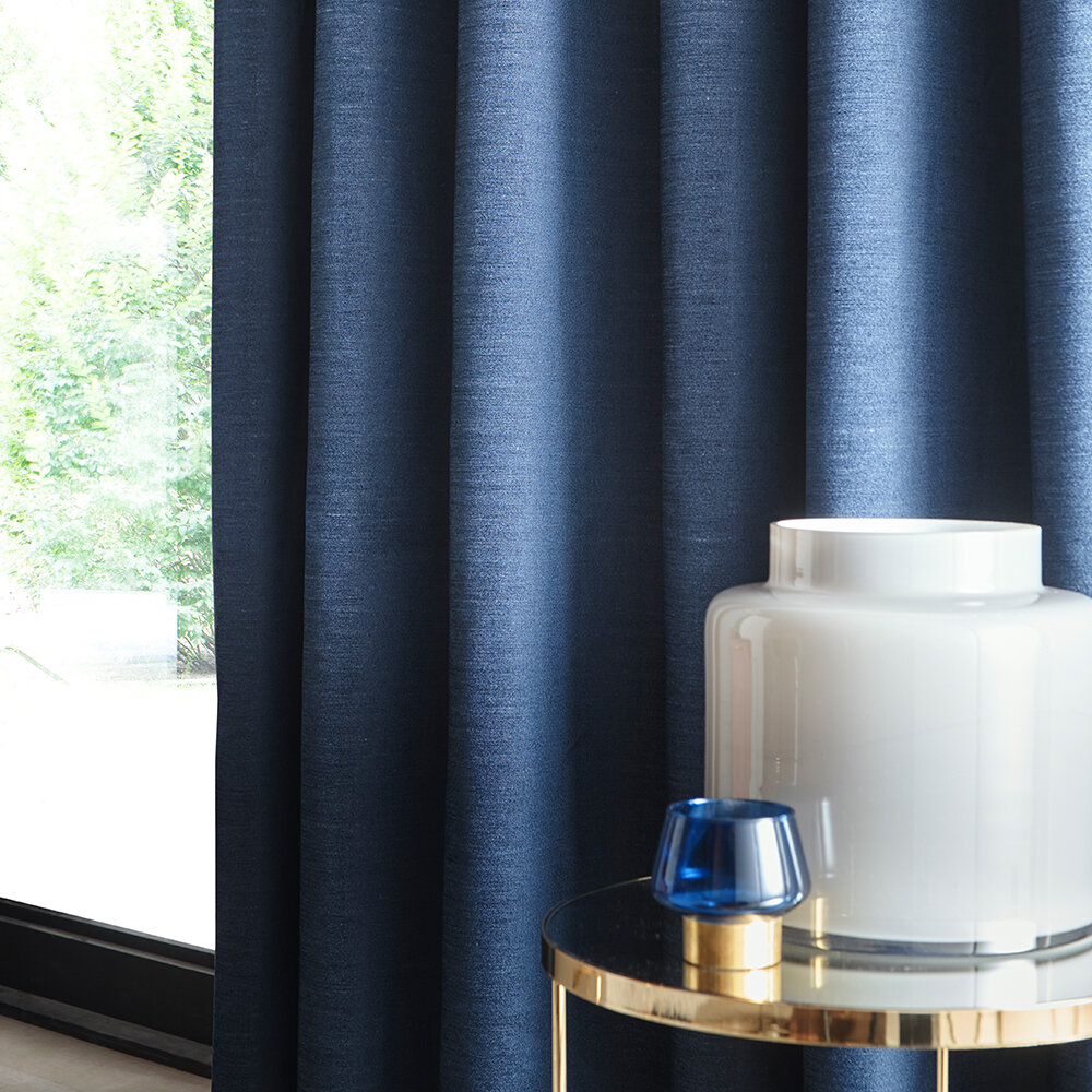 Arezzo Blackout Curtains Ready Made Curtains - Midnight - by Studio G
