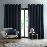 Arezzo Blackout Curtains Ready Made Curtains - Midnight - by Studio G. Click for more details and a description.