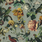 Perching Birds Wallpaper - Pastel Green - by Eijffinger. Click for more details and a description.