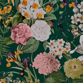 Glasshouse Flora Wallpaper - Emerald - by Graham & Brown. Click for more details and a description.