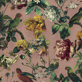 Perching Birds Wallpaper - Pink - by Eijffinger. Click for more details and a description.