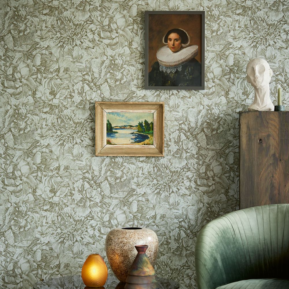 Florals Wallpaper - Duck Egg - by Eijffinger