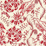 Folk Embroidery Wallpaper - Crimson - by Mind the Gap. Click for more details and a description.