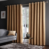 Lucca Eyelet Curtains Ready Made Curtains - Ochre - by Studio G. Click for more details and a description.