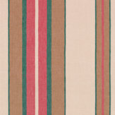 Herina Stripe Fabric - Brown and Pink - by Mind the Gap. Click for more details and a description.