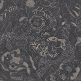 Floral Etching Wallpaper - Black - by Eijffinger. Click for more details and a description.