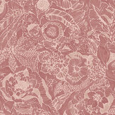 Floral Etching Wallpaper - Red - by Eijffinger. Click for more details and a description.