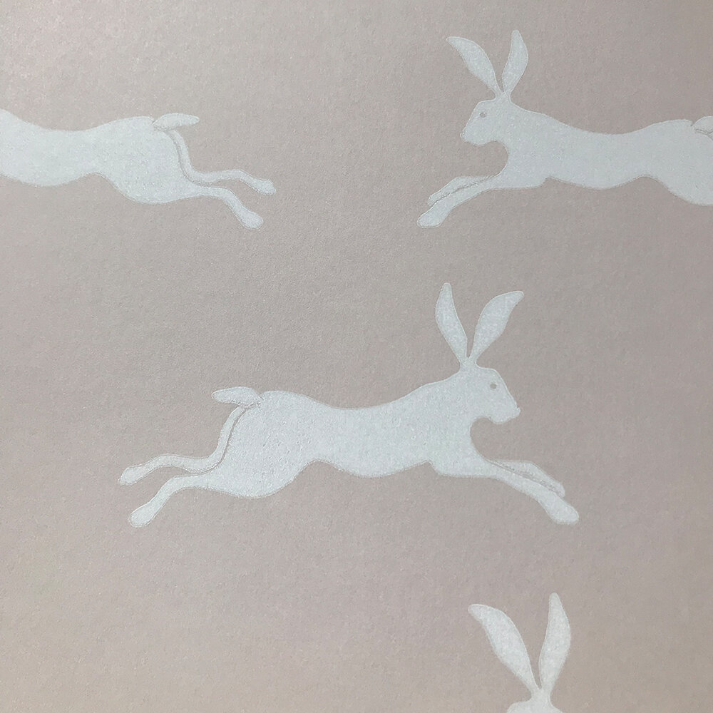 March Hare Wallpaper - Soft Pink - by Jane Churchill