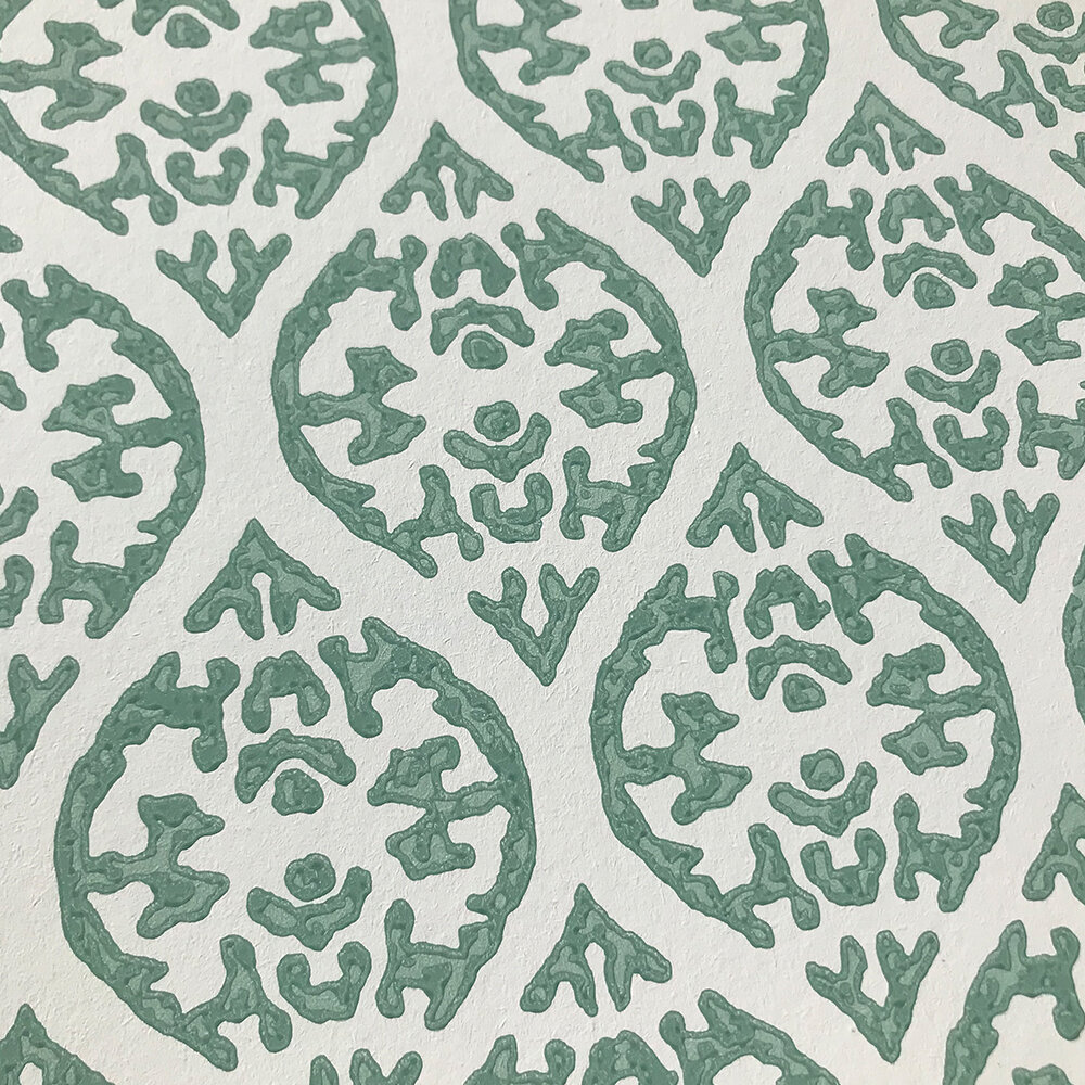 Elphin Wallpaper - Green - by Jane Churchill