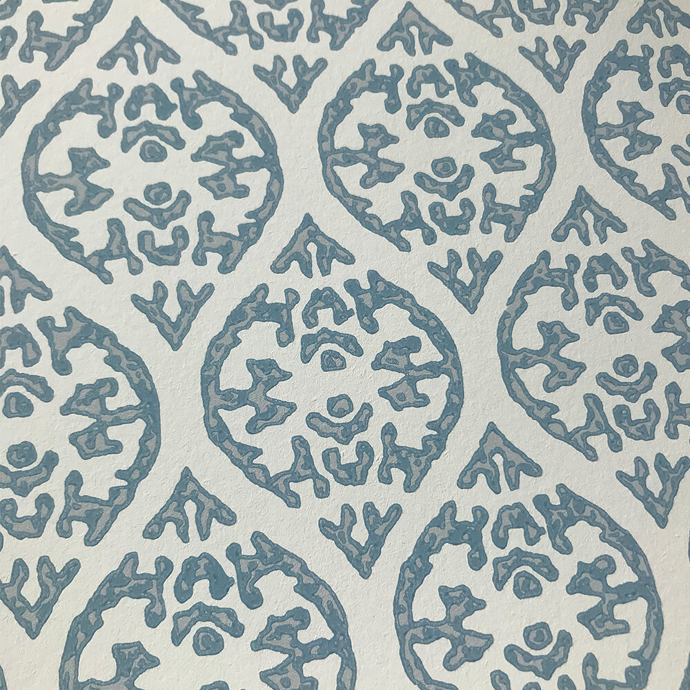 Elphin Wallpaper - Soft Blue - by Jane Churchill