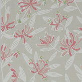 Nerissa Wallpaper - Pink/ Natural - by Jane Churchill. Click for more details and a description.