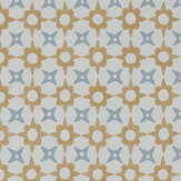 Tassi Wallpaper - Yellow/ Blue - by Jane Churchill. Click for more details and a description.