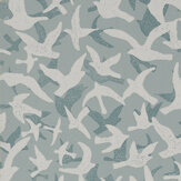 Windsong Wallpaper - Blue - by Jane Churchill. Click for more details and a description.