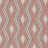 Pemba Wallpaper - Red/ Blue - by Jane Churchill. Click for more details and a description.