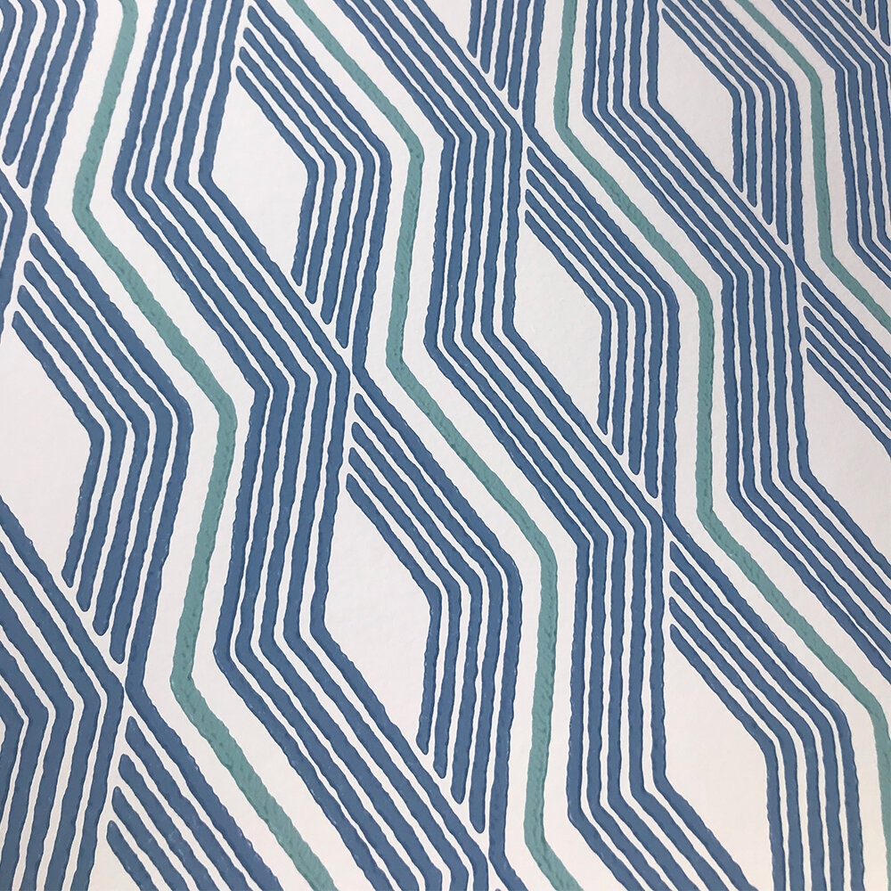 Pemba Wallpaper - Blue/ Aqua - by Jane Churchill