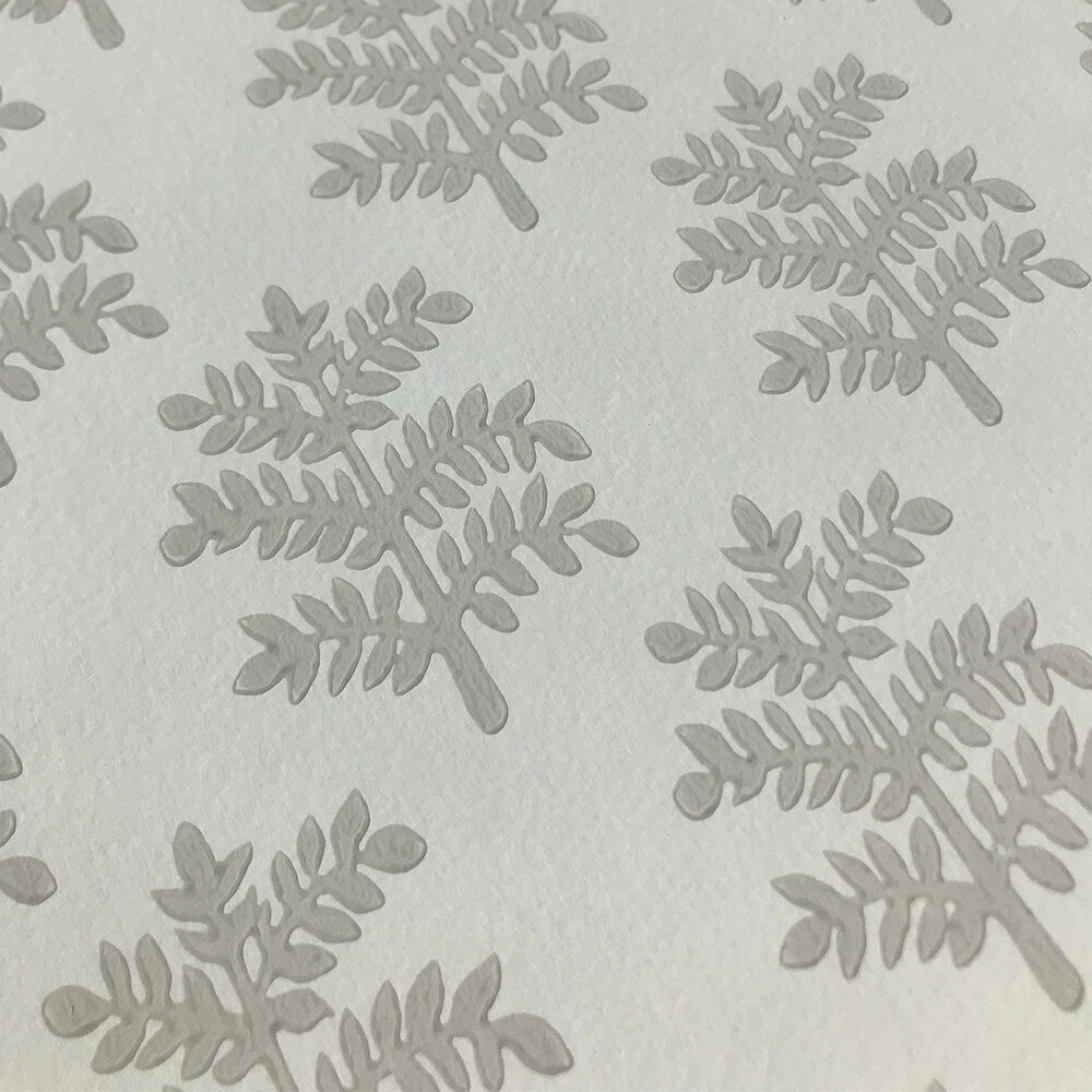 Rowan Wallpaper - Grey - by Jane Churchill
