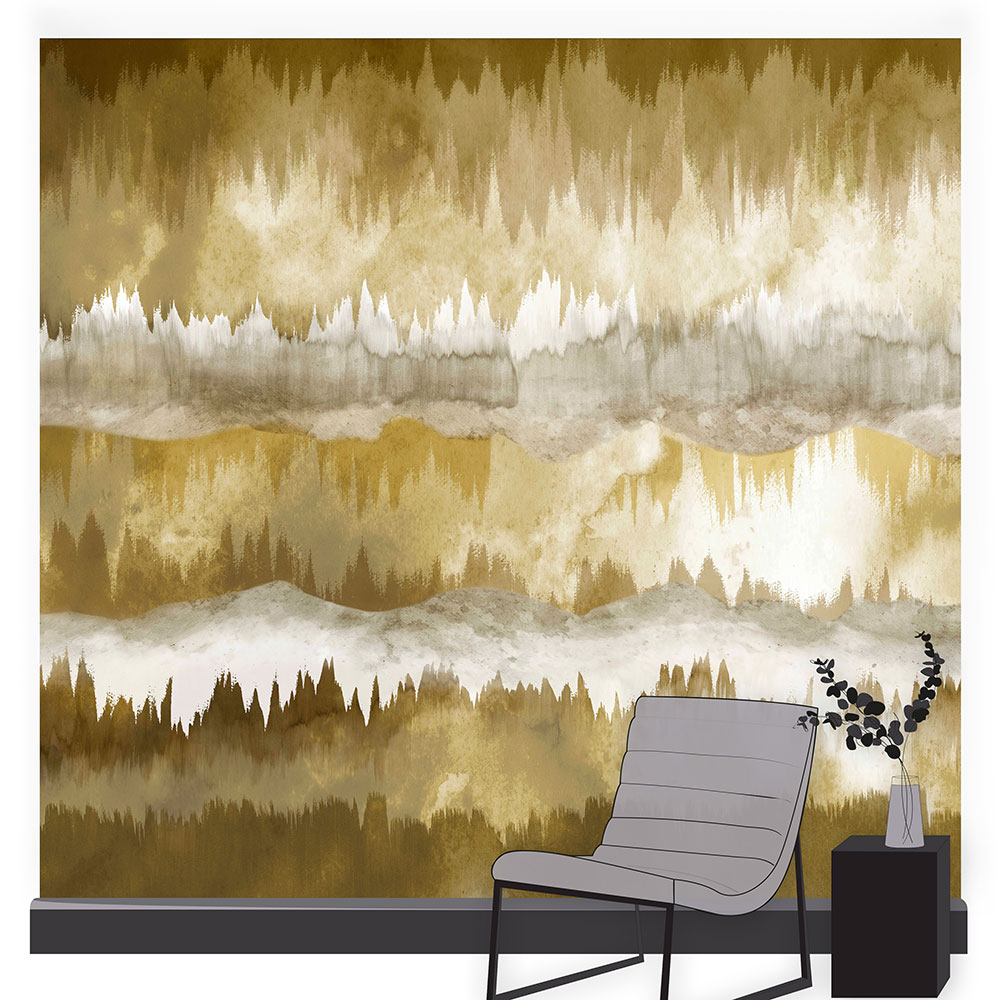 The Horizon Mural - Ochre - by Art for the home