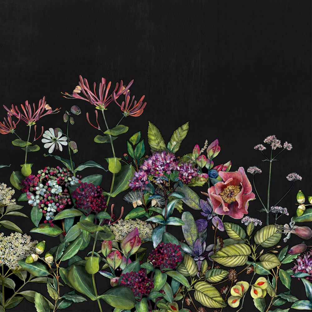 Wild Floral Mural - Night - by Coordonne