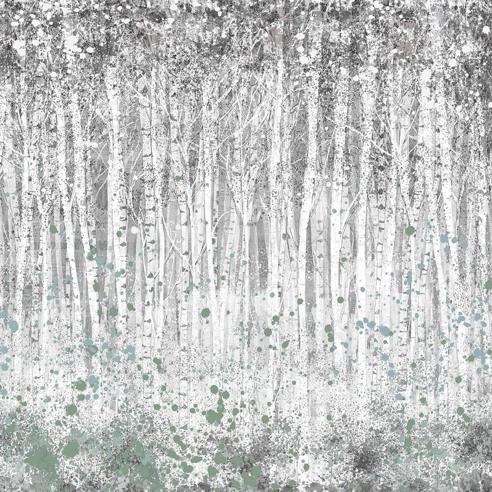 Painterly Woods Mural - Shadow - by Art for the home