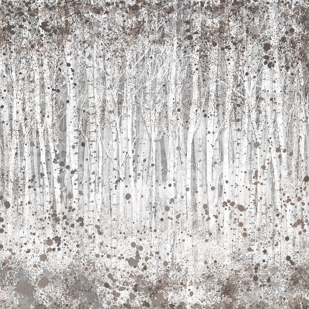 Painterly Woods Mural - Neutral - by Art for the home