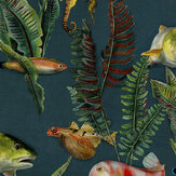 Bank of Fish Wallpaper - Lagoon - by Coordonne. Click for more details and a description.