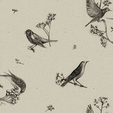 Sweet Birds Wallpaper - Black - by Coordonne. Click for more details and a description.
