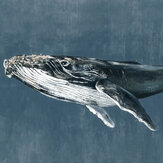 Humpback Whale Mural - Vintage - by Coordonne