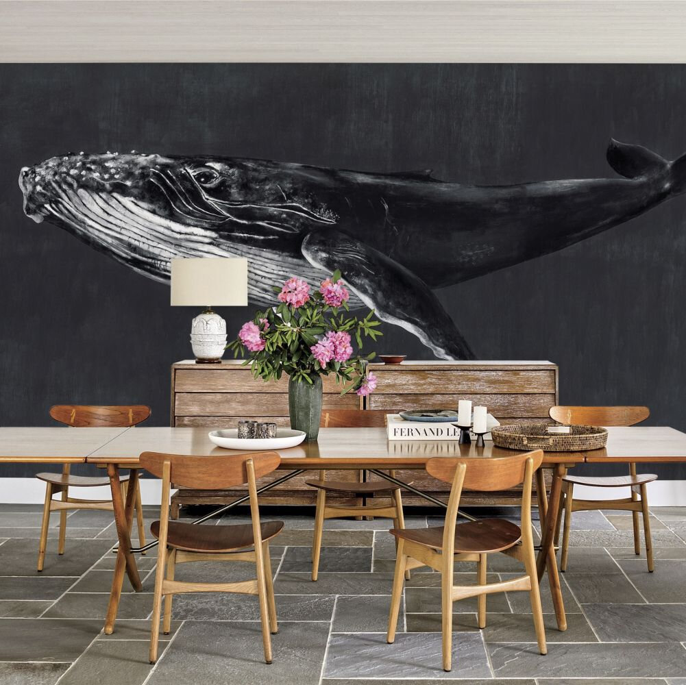 Humpback Whale Mural - Night - by Coordonne