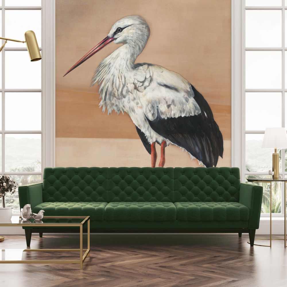Stork Mother Mural - Nude - by Coordonne