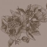 Giant Peonies Mural - Cacao - by Coordonne. Click for more details and a description.
