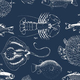 Into the Deep Wallpaper - Navy - by Contour Anti-bacterial. Click for more details and a description.