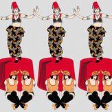 Fez Hat Design Wallpaper - Red - by Art Decor Designs. Click for more details and a description.