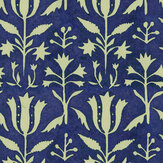 Tulipan Wallpaper - Indigo - by Mind the Gap. Click for more details and a description.