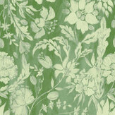 Flowery Ornament Wallpaper - Bud Green - by Mind the Gap. Click for more details and a description.