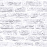 Realistic Brick Wallpaper - White - by Superfresco Easy