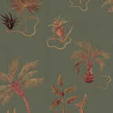 Solitude Wallpaper - Olive Green - by Wear The Walls. Click for more details and a description.
