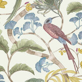 Living branches Wallpaper - Ivory, Soft Olive & Yellow - by Josephine Munsey. Click for more details and a description.